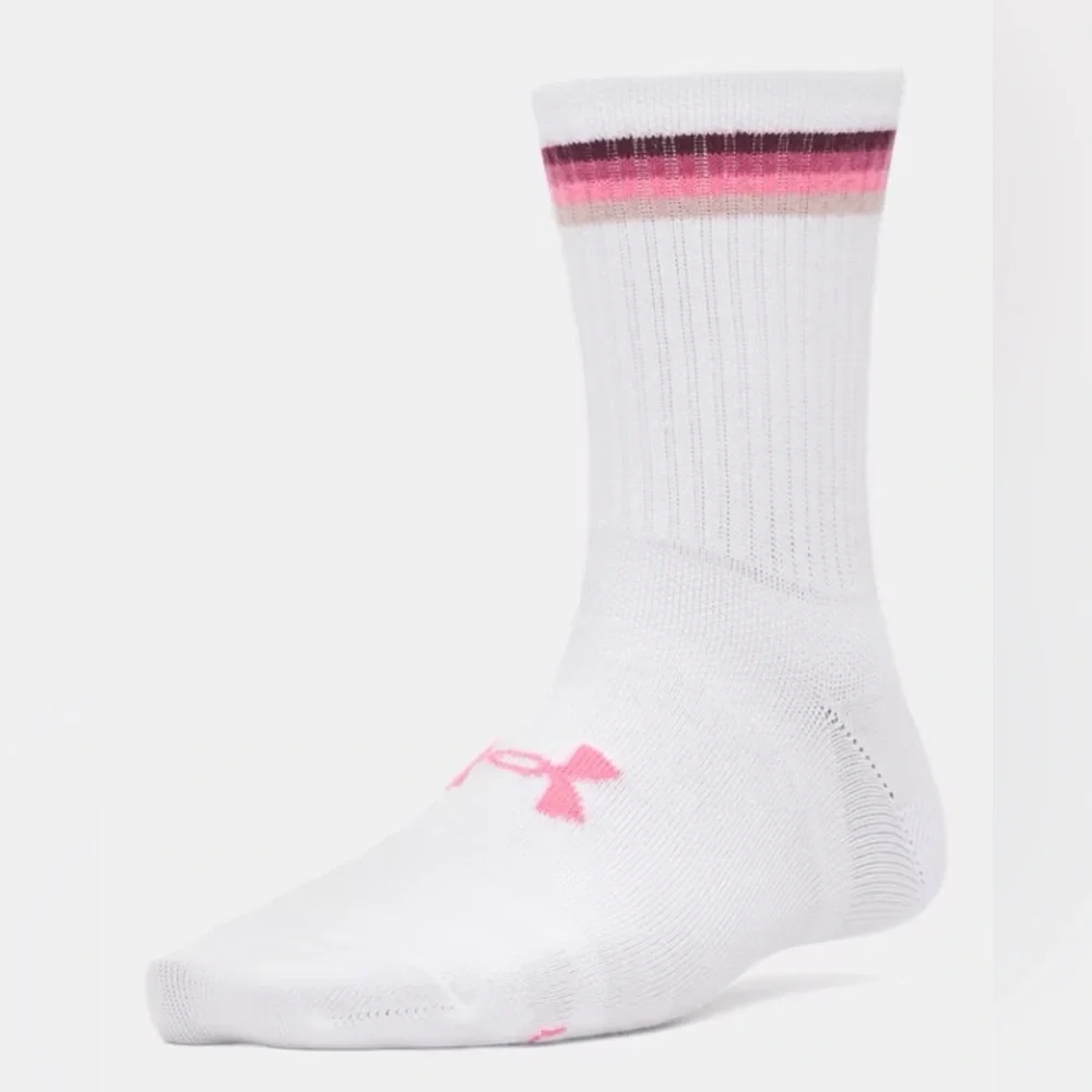 Under Armour UA Essential Women's 3-Pack Mid Crew Socks Socks—NWT